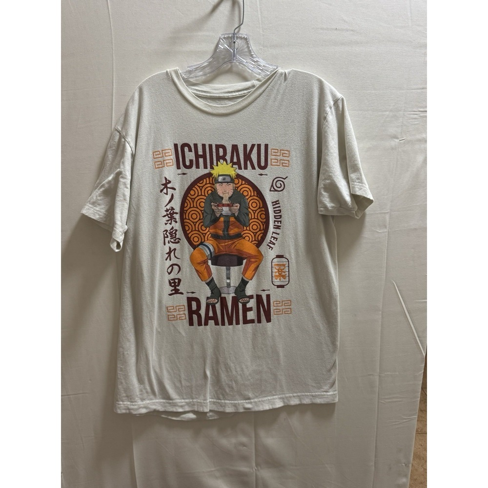 Naruto Shippuden Ichiraku Ramen T-Shirt Mens‎ Large Anime Graphic Tee Cotton USA